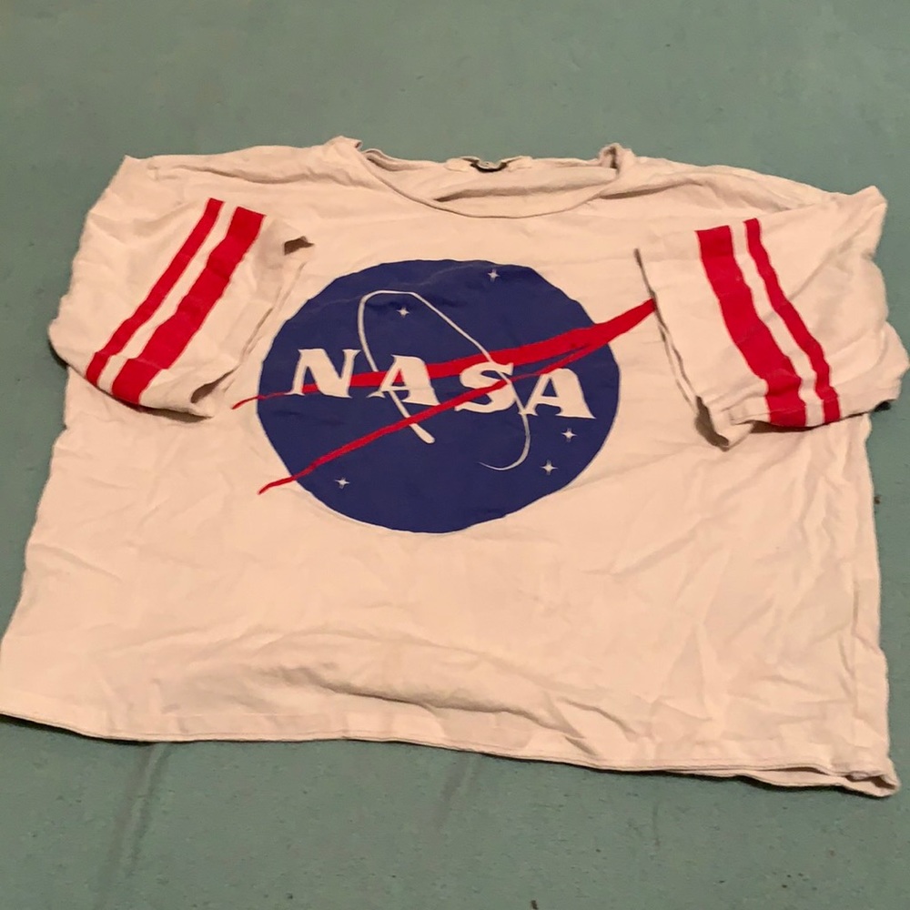 nasa crop top that has been worn